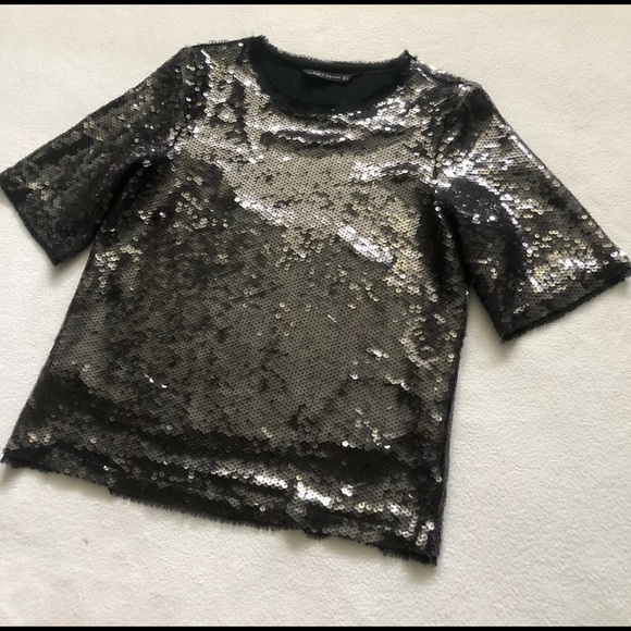 COPY - NWT ZARA BLACK SEQUENCE TOP - Picture 8 of 11